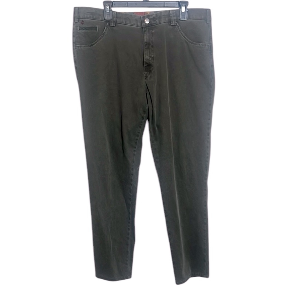 MEYER Dublin 2-5582/25 Green Cotton Blend Casual Pants Size 38x31